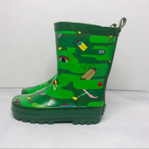 Kids' Bug Camo Garden Rain Boots Green - Picture 4 of 6